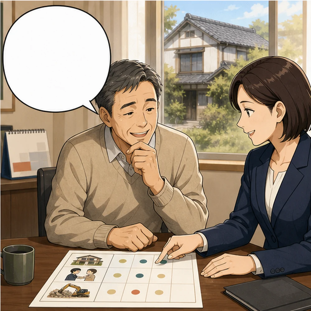 売却・買取・解体・寄付を条件で比べる 結
