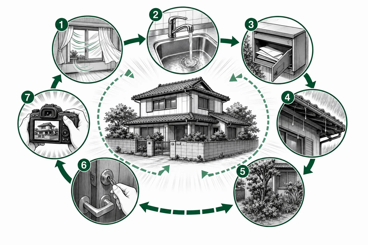 空き家の管理方法と注意点の判断手順を少年漫画誌風に整理した図解
